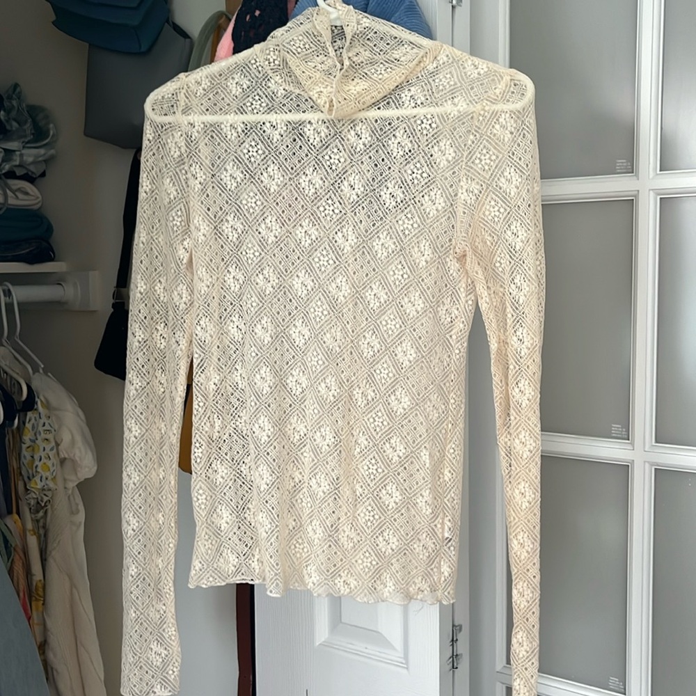 Free people lace long sleeve shirt